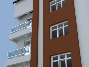 architectural project five-story tonoz roof 3D मॉडल