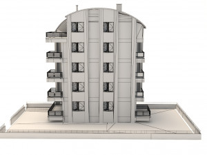 architectural project five-story tonoz roof 3D मॉडल