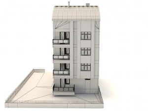 architectural project five-story tonoz roof 3D Model