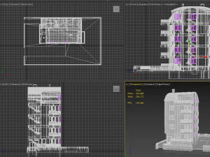 architectural project five-story tonoz roof 3D Model