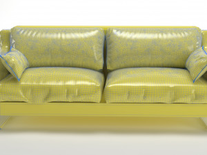 triple sofa double colour model 3D मॉडल