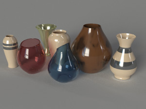 vase set 7 pieces 3D मॉडल