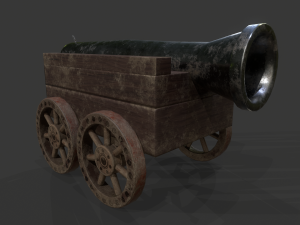 cannon car level 1 Modelo 3D