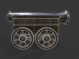cannon car level 1 Modelo 3D