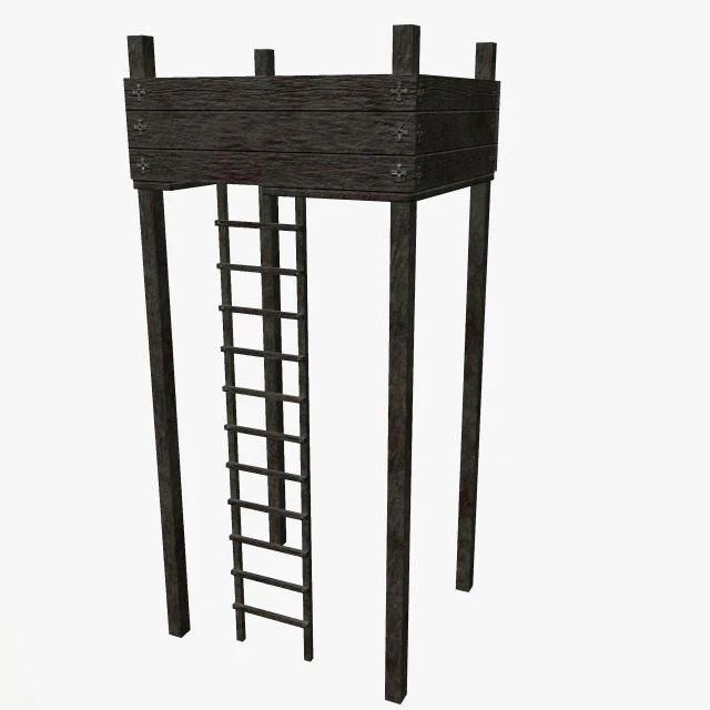 archer tower level 1 pbr low poly 3D Model .c4d .max .obj .3ds .fbx .stl .blend 