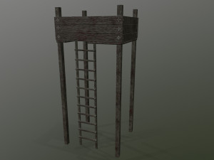 archer tower level 1 pbr low poly Model 3D
