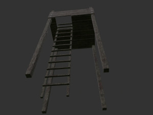 archer tower level 1 pbr low poly Model 3D