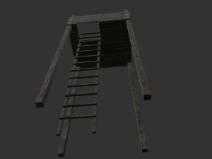 archer tower level 1 pbr low poly 3D Model