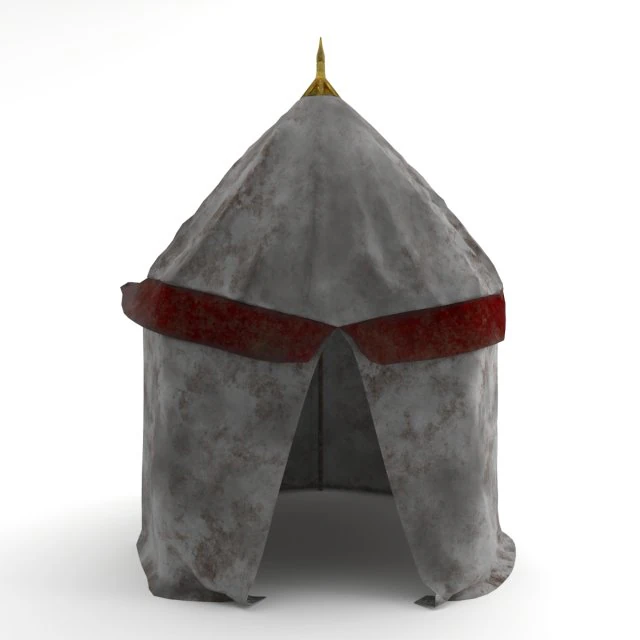 mini army tent 3D Model .c4d .max .obj .3ds .fbx .stl .blend 