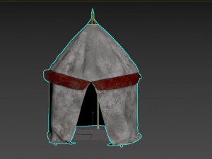 mini army tent 3D मॉडल