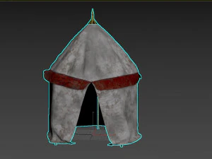 mini army tent 3D Model