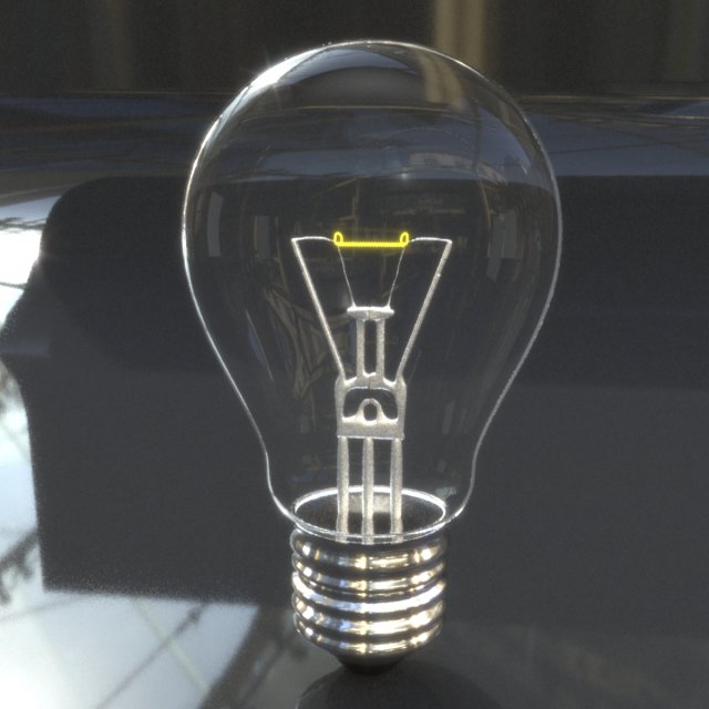 bulb realistic model 3D 模型 .c4d .max .obj .3ds .fbx .stl .blend 