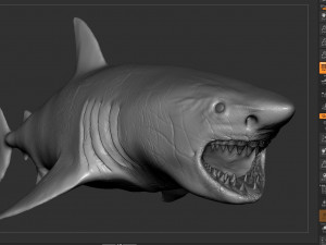 check out my new a great white shatk sculpt 3D Модель