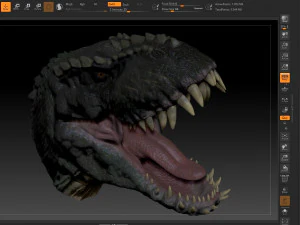 v rex head sculpt project 3D Model
