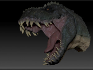 v rex head sculpt project Modelo 3D