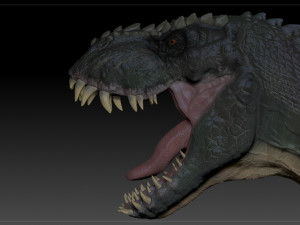 v rex head sculpt project Modelo 3D