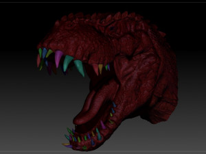v rex head sculpt project Modelo 3D