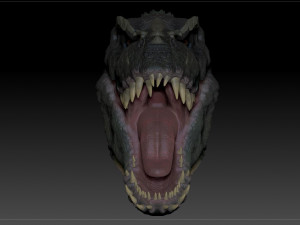 v rex head sculpt project Modelo 3D
