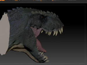 v rex head sculpt project 3D Model