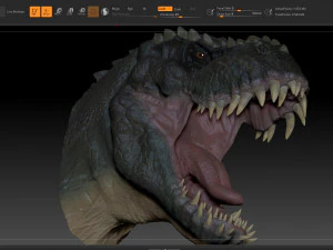 v rex head sculpt project 3D Model