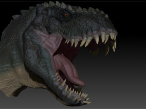 v rex head sculpt project Modelo 3D