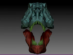 tarbosaurus skull sculpt project 3D Model