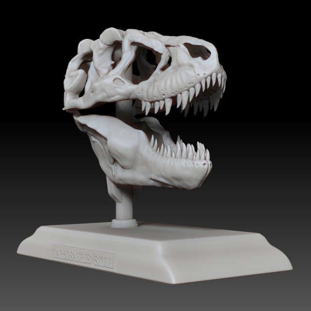 tarbosaurus skull 3d printable model 3D-printmodel .c4d .max .obj .3ds .fbx .stl .blend 