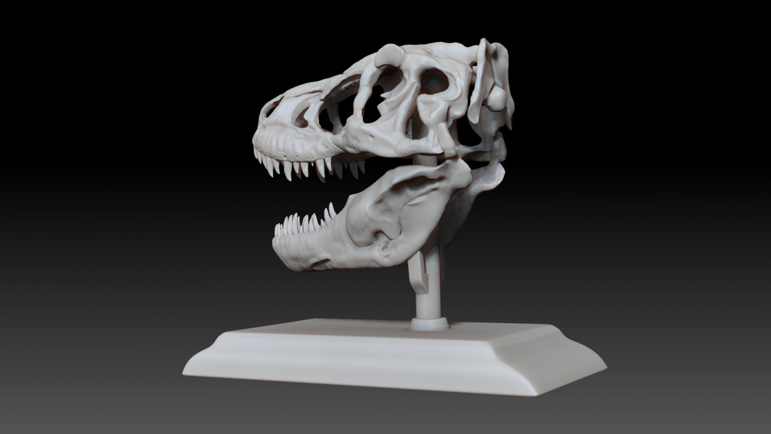 3D Принт Модель. tarbosaurus skull 3d printable model. 