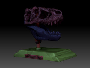 tarbosaurus skull 3d printable model 3D-printmodel