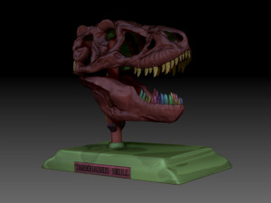 tarbosaurus skull 3d printable model 3D-printmodel
