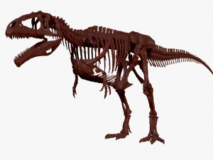 giganotosaururs full skeletons sculpt project 3D Model