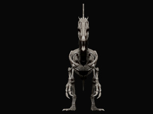 spinosaurus full skeleton sculpt model 3D Model