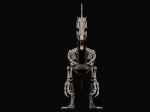 spinosaurus full skeleton sculpt model 3D Model