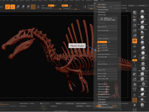 spinosaurus full skeleton sculpt model 3D Model