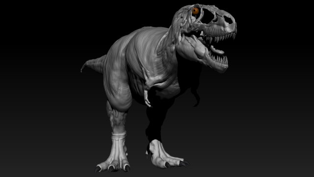 tarbosaurus muscle base model Modelo 3D .c4d .max .obj .3ds .fbx .stl .blend 