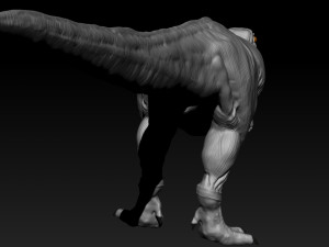tarbosaurus muscle base model Modelo 3D