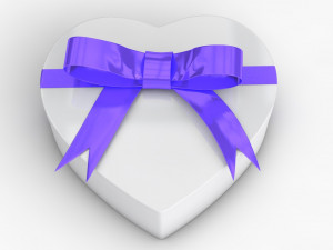 heart gift box realistic model Modelo 3D