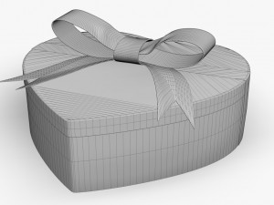 heart gift box realistic model Modelo 3D