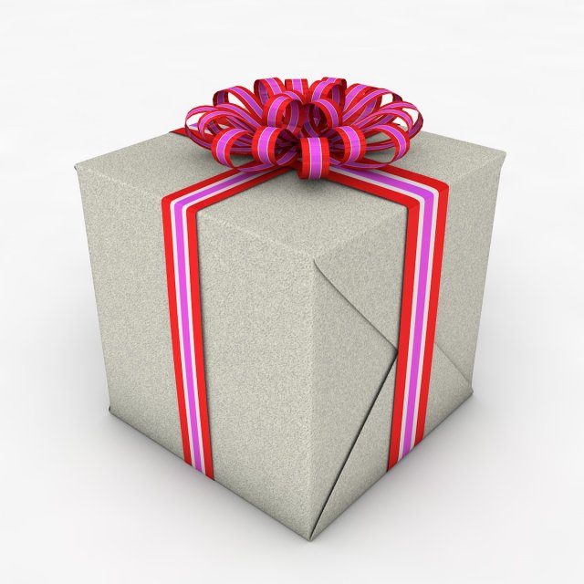 3D model Low poly - Cute Gift Box VR / AR / low-poly