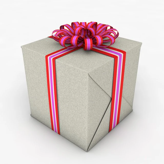 caja de regalo cubo de baja poli Modelo 3D .c4d .max .obj .3ds .fbx .stl .blend 