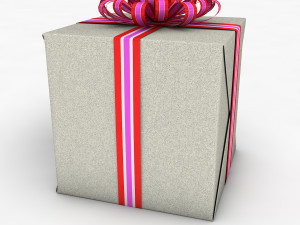 gift box cube low poly Modelo 3D