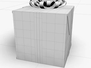 caja de regalo cubo de baja poli Modelo 3D