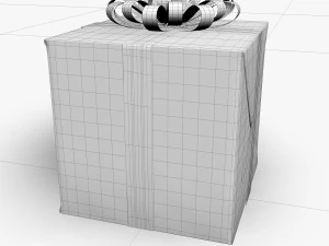 caja de regalo cubo de baja poli Modelo 3D