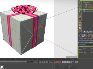 caja de regalo cubo de baja poli Modelo 3D