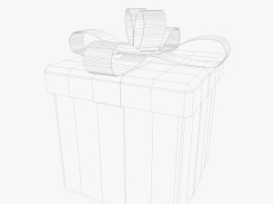 gift box model Modelo 3D
