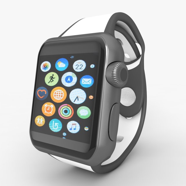 apple watch series 3 3D Model .c4d .max .obj .3ds .fbx .stl .blend 