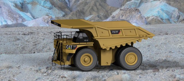 caterpillar 797f 3D 模型 .c4d .max .obj .3ds .fbx .stl .blend 