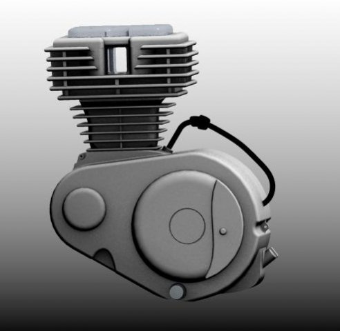 motorcycle engine 3D 模型 .c4d .max .obj .3ds .fbx .stl .blend 