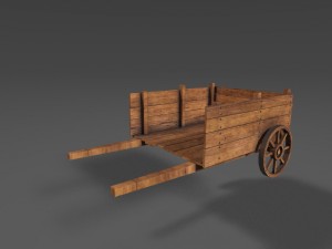 medieval cart Modelo 3D
