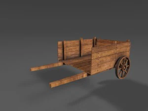 중세 카트 3D 모델